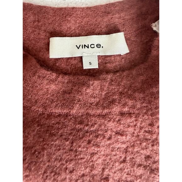 Vince 100% Cashmere Pullover Sweater rust Timeless soft warm fuzzy thick Sz-S - Picture 3 of 9